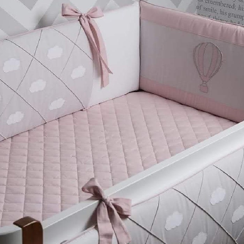 set de cuna con protectores clásico os para niña bebe en Lima Peru