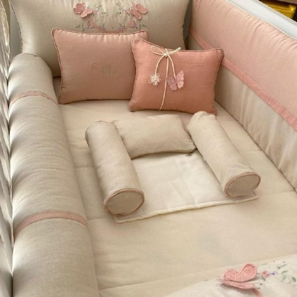 tubular protector en el set de cuna palo rosa y beige en Lima Perú