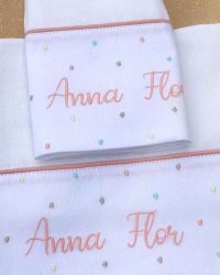 juego de sabanas personalizada para cuna bebe niña blanco en Lima Perú