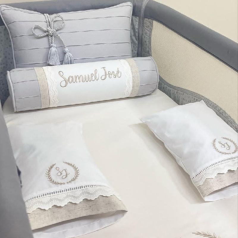 set de cuna par anido colecho Samuel josé personalizado para niño en Lima Perú