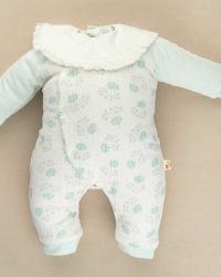 Set de enterizos de algodón acolchado para bebé hombre azul